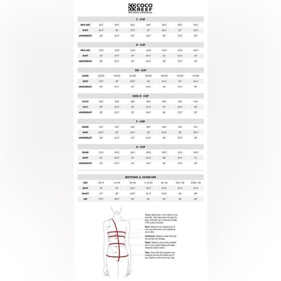 COCO REEF Women's Flourish Bra-Sized Tankini Top swimsuit teal multi swimwear - Picture 8 of 8